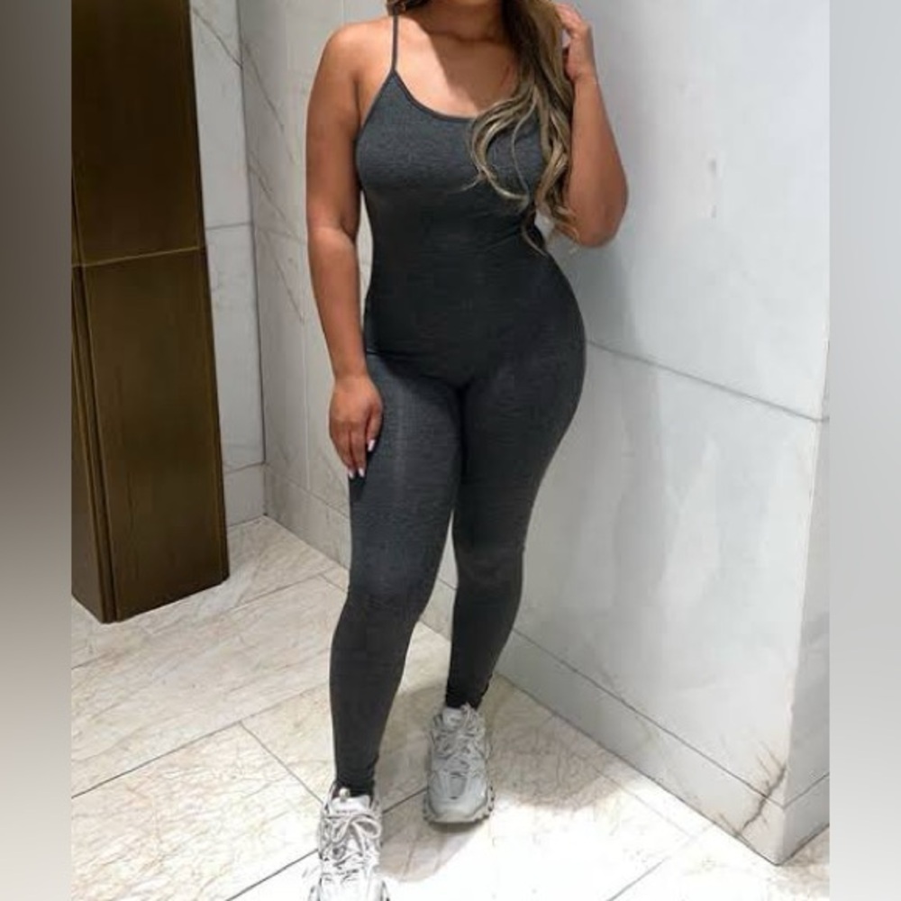 Bundle: 2 Nova Season Jumpsuits. Small, Stretchy, Full Length. Charcoal & Black